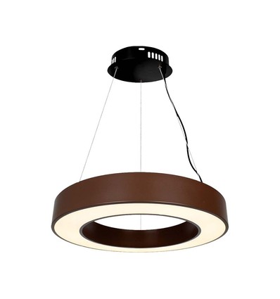 60cm 50W rund LED pendel - 125lm/W, Cortenfarget, Triac dimbar, 4000K, IP20