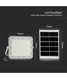 40W LED solcelle lyskaster - IP65, 4000K, inkl. solcellepanel og fjernkontroll