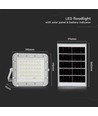 VT LED Solcelleanlegg 40W - 6400K, 5000 mAh Batteri, 3m Kabel, Smart IR Fjernkontroll, Rask Lading, Hvit.