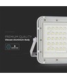 6W LED solcelle lyskaster - IP65, 4000K, hvit, inkl. solcellepanel og fjernkontroll