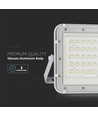 VT LED Solar Projektør 40W - 4000K, 5000 mAh Batteri, 3m Kabel, Smart IR Fjernkontroll, Hurtig Lading, Hvit