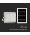 VT LED Solar Lyskaster 120W - 4000K, 12000 mAh Batteri, 3m Kabel, Smart IR Fjernkontroll, Rask Lading, Hvit.