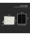 30W Solcelle LED lyskaster med fjernkontroll - 2600lm, IP65, 4000K, inkl. solpanel og batteri