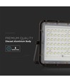 120W Solcelle LED lyskaster med panel - 1200lm, IP65, inkl. fjernkontroll, sort, utendørs