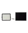 20W LED solcelle lyskaster - IP65, 4000K, sort, inkl. solpanel og fjernkontroll