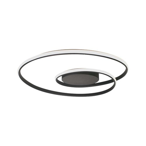 48W LED designer taklampe - 5150lm, Triac dimbar, Ø60cm, sort, 3000K