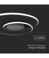 48W LED designer taklampe - 5150lm, Triac dimbar, Ø60cm, sort, 3000K