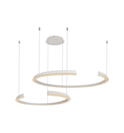 48W hengelampe - LED, metall, L1100xB800xH1200mm, CCT 4000K, hvit, TRIAC dimming