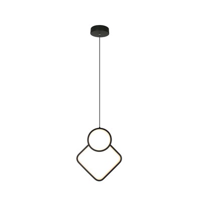 12W LED pendel, hvitt rombe-design - 105lm/W, 28x180cm, moderne lysekrone