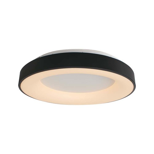 49W dekorativ taklampe - Ø60xH9cm, 3000K, svart hus.