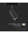 8W LED Skinnespot - Magnetisk, Smart, 3i1, Sort Hus