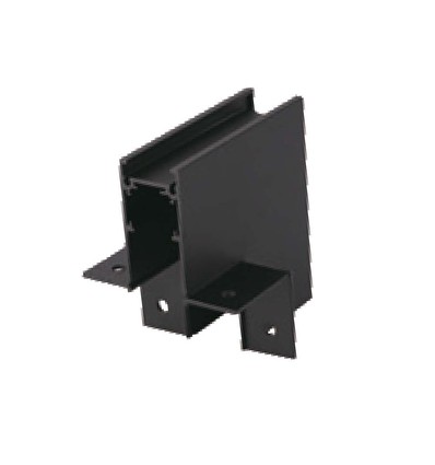 L-formet vertikal skjøt til magnetisk skinnesystem - Trimless, sort