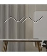 100cm 12W LED pendel - Double zig-zag design, 4000K, sort finish