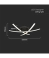 20W Taklampe - 3L, LED Designer Lys, 3000K