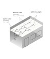 60 cm LED Troldtekt-skinne, CCT - 19W, Akustilight, innfelt, 24V
