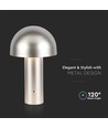 V-Tac oppladbar 3i1 bordlampe - Champagne/Gull, IP20, touch dimbar