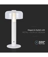 LED bordlampe - 1800mAh batteri, Ø150x300, 3000K, hvit