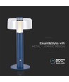 1W oppladbar LED bordlampe - Fiolett, dimbar, 3000K, USB lading, 30cm høy