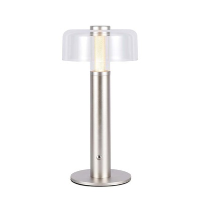 1W oppladbar LED bordlampe, champagne gull - Touch dimbar, USB-C, 3000K, 1800mAh, høyde 30cm
