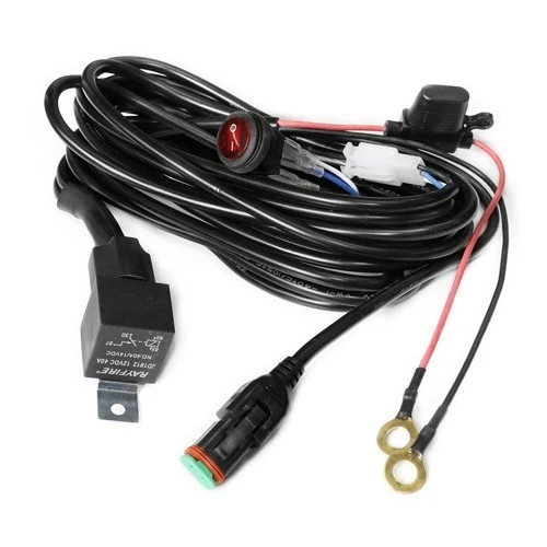 Kabel med bryter til arbeidslampe - 1 lampe, 15A, DT06-2S-kontakt, arbeidslampe