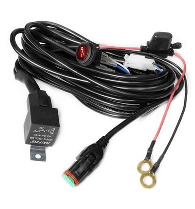 Kabel med bryter til arbeidslampe - 1 lampe, 15A, DT06-2S-kontakt, arbeidslampe