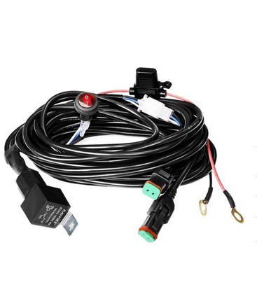 Kabel med brytertil LEDlife arbeidslampe - Til 2 lamper, 2x15A, DT06-2S stikk