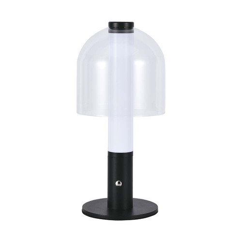 2W LED bordlampe, oppladbar - Touch dimbar, 3-i-1 CCT, sort, USB, inkl. batteri