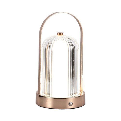 1W oppladbar LED bordlampe, antik bronze - 3-i-1 CCT, dimbar, 5V, 1800mAh batteri, høyde 19cm