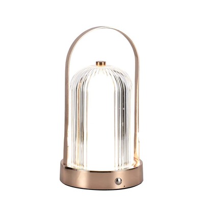 1W oppladbar LED bordlampe, antik bronze - 3-i-1 CCT, dimbar, 5V, 1800mAh batteri, høyde 19cm