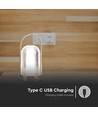 1W oppladbar LED bordlampe, antik bronze - 3-i-1 CCT, dimbar, 5V, 1800mAh batteri, høyde 19cm