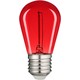 0,6W Farget LED kronepære - Rød, Karbon filamenter, E27