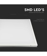 60x60 LED panel, 36W - 110lm/W, 2-i-1 innfelt eller utenpåliggende, hvit kant
