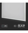 60x60 LED panel, 36W - 110lm/W, 2-i-1 innfelt eller utenpåliggende, hvit kant
