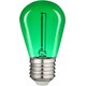 0,6W Farget LED kronepære - Grønn, Karbon filamenter, E27