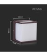 8W LED vegglampe - IP65, brun kropp, 4000K, 800lm, 120x120x92mm