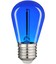 0,6W Farget LED kronepære - Blå, Karbon filamenter, E27