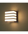 8W LED vegglampe, brun - IP65, 4000K, firkantet, utendørs