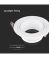 GU10 innfellingsspot Dyp - Rund, hvit, Ø8,75cm, dypt design, blender ikke