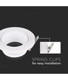 GU10 innfellingsspot Dyp - Rund, hvit, Ø8,75cm, dypt design, blender ikke