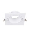 GU10 Downlight - Firkantet, hvit, hull: 75x75 mm, uten lyskilde
