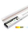 Outlet: 90 cm LED Troldtekt-skinne, CCT - 27W, Akustilight, innfelt, 24V