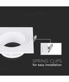 GU10 Downlight - Firkantet, hvit, hull: 75x75 mm, uten lyskilde