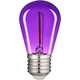 0,6W Farget LED kronepære - Lilla, Karbon filamenter, E27