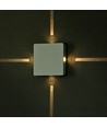 4W kvadratisk LED vegglampe - IP65, hvit, 3000K, 428lm