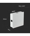 4W kvadratisk LED vegglampe - IP65, hvit, 3000K, 428lm