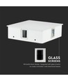 4W kvadratisk LED vegglampe - IP65, hvit, 3000K, 428lm