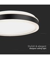 38W Designer LED taklampe - 4000K, hvit kant, kvadratisk