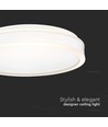 38W LED designer taklampe - Ø40cm, 4000K, hvit kant, inkl. lyskilde
