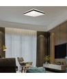 48W LED designer taklampe, dimbar - 4000K, IP44, sort, firkantet