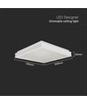 48W LED Designer Lys - Triac Dimbar, 4000K, Hvit, Kvadratisk